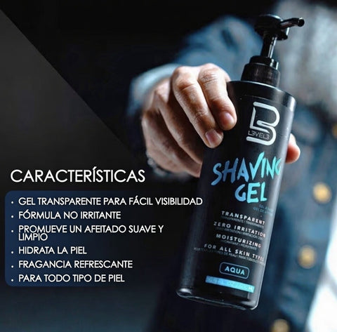 L3VEL3 Gel de Afeitar (Aqua)
