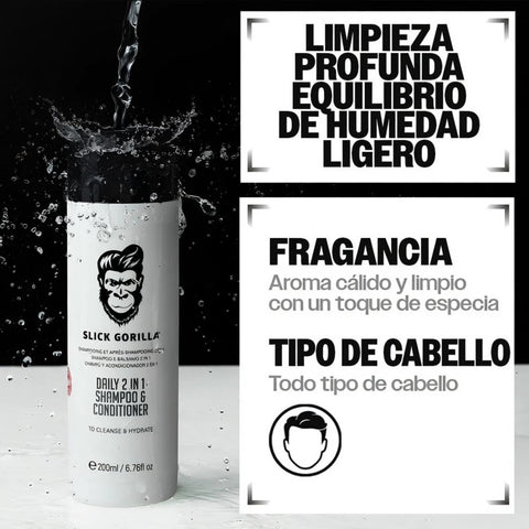 Slick Gorilla Shampoo y Acondicionador 2 en 1